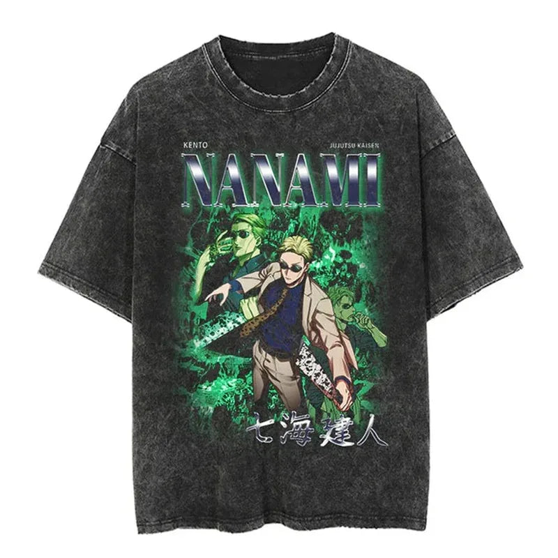 T-shirt Jujutsu Kaisen Kento Nanami Affiche Verte