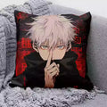 Cojín Jujutsu Kaisen Gojo Silencio Kanji Rojos