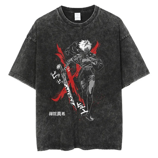 T-shirt Jujutsu Kaisen Maki Zenin Lame Sanglante