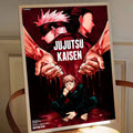 Póster Jujutsu Kaisen Logo Rojo Sangre