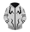 Chaqueta Jujutsu Kaisen Gris Sukuna Tatuaje Demonio