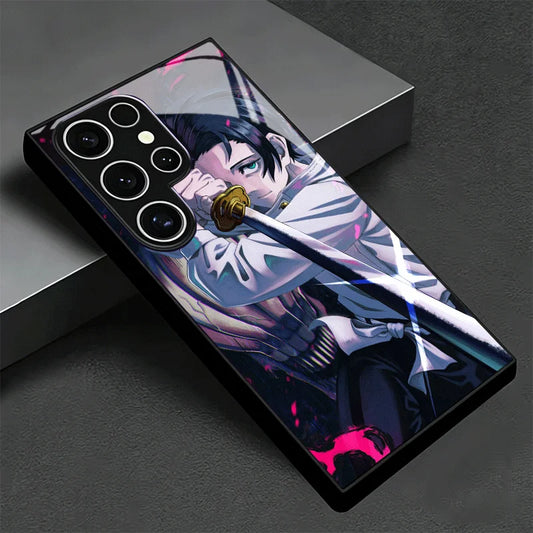 Coque Samsung Jujutsu Kaisen Yuta Okkotsu x Rika : noire avec illustration anime Yuta Okkotsu et Rika