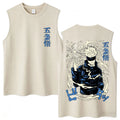 Camiseta sin mangas Jujutsu Kaisen Gojo Energía Azul Kanji