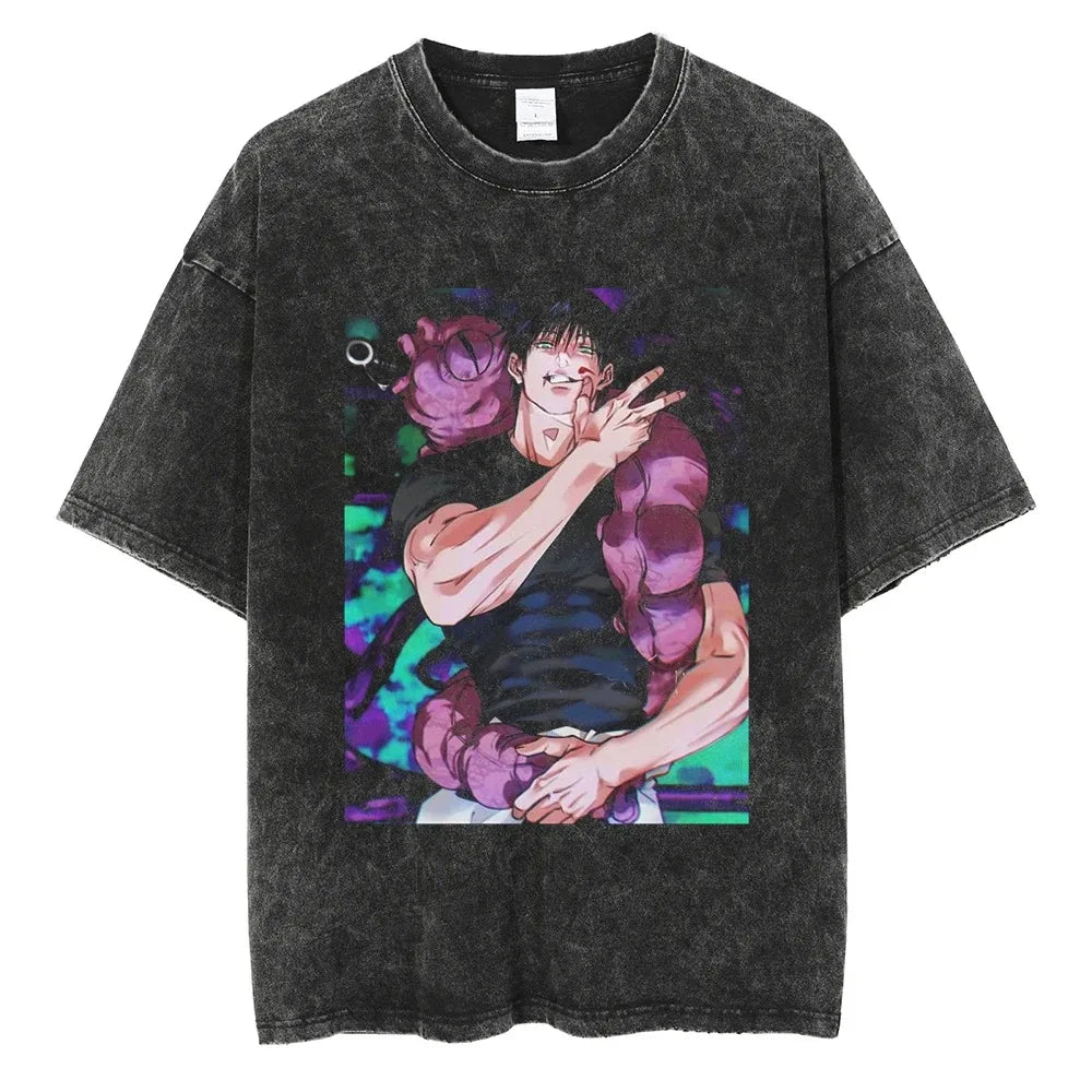 T-shirt Jujutsu Kaisen Toji Bras Violets Signe