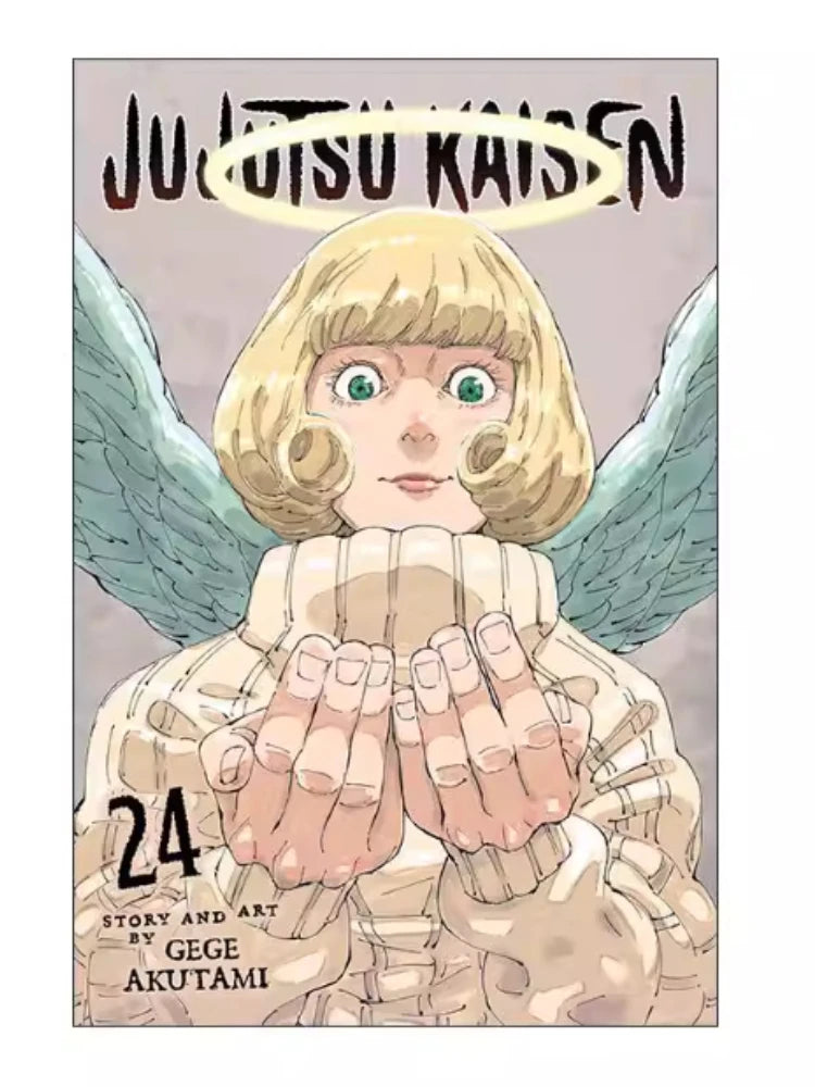 Jujutsu Kaisen manga volume 24 cover with blonde character and winged illustration