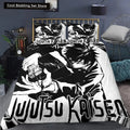 Juego de Cama Jujutsu Kaisen Logo Manga Blanco y Negro