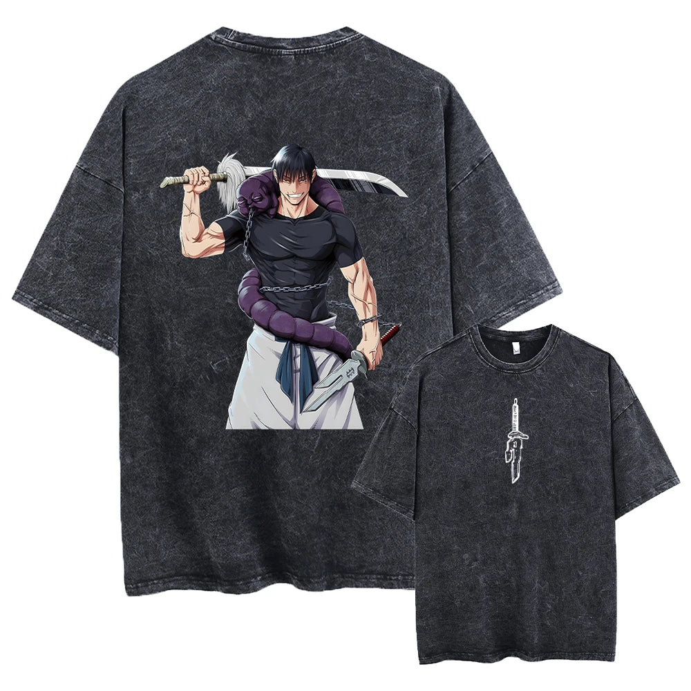 T-shirt Jujutsu Kaisen Toji Lance sur l'Épaule