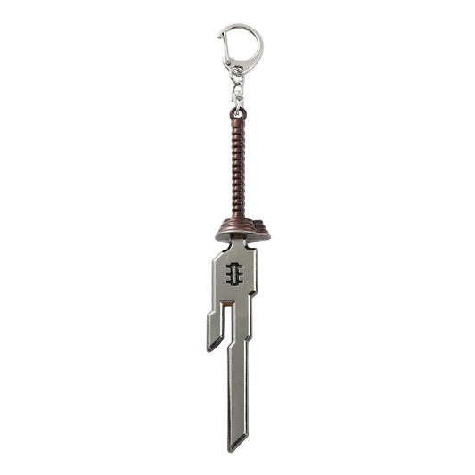 Porte-clés Jujutsu Kaisen en forme de dague maudite Toji, couleur foncée.