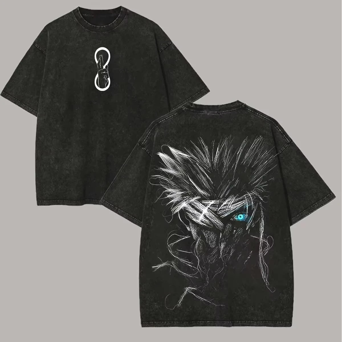 T-shirt Jujutsu Kaisen Gojo Esquisse Blanche Infini