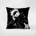 Cojín Jujutsu Kaisen Gojo Estilo Manga Blanco y Negro