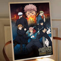 Póster Jujutsu Kaisen Sukuna VS Caln Gojo Llamas Rojas