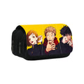Estuche Jujutsu Kaisen Trío Yuji Megumi Nobara Amarillo