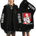 Chaqueta Jujutsu Kaisen Sukuna Póster Rojo Mano Levantada