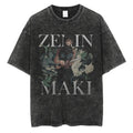 T-shirt Jujutsu Kaisen Zenin Maki Katana Fleuri