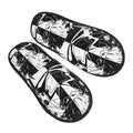 Zapatillas de Casa Jujutsu Kaisen Dúo Blanco y Negro Geométrico