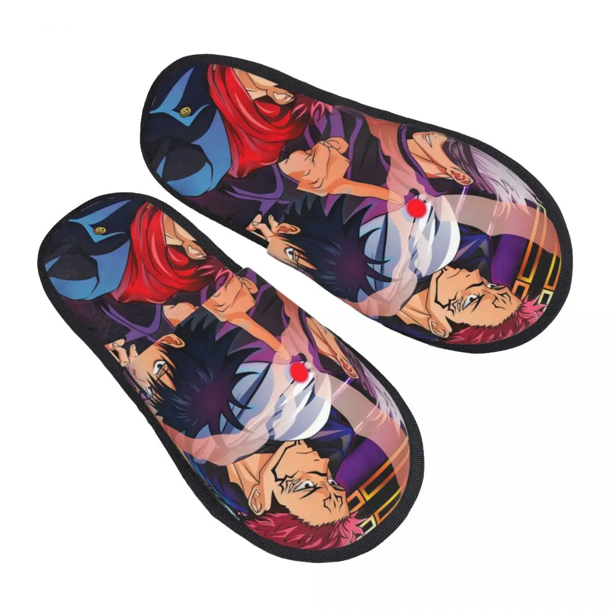 Chaussons Jujutsu Kaisen : visuel anime Sukuna et Yuji sur fond sombre
