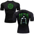 Camiseta de compresión Jujutsu Kaisen Zenin Maki Logo Verde