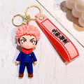 Llavero Jujutsu Kaisen Yuji Itadori Cordón Rojo