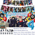 Kit de cumpleaños Jujutsu Kaisen 4 años globos decoración