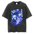 Camiseta Jujutsu Kaisen Gojo Cuatro Poses Azules