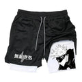 Pantalón Corto Jujutsu Kaisen Gojo Perfil Blanco y Negro