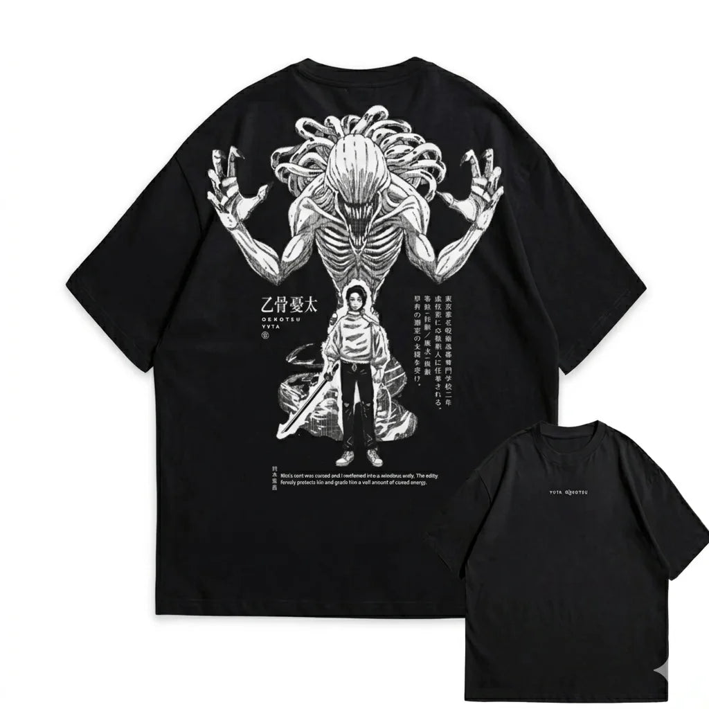 T-shirt Jujutsu Kaisen Yuta Okkotsu Kanji Fléau