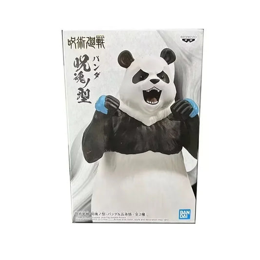 Figurine panda Jujutsu Kaisen, poings levés, 17 cm, dans sa boîte