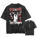 T-shirt Jujutsu Kaisen Toji Silhouette Lettrage Gothique