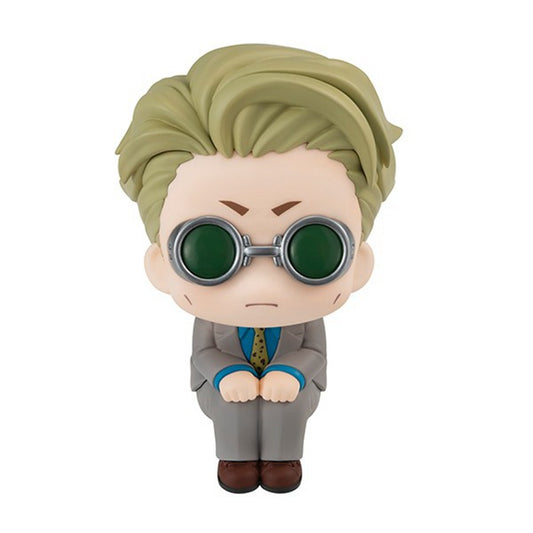 Figura chibi sentado Nanami Kento, 10 cm, gafas redondas verdes